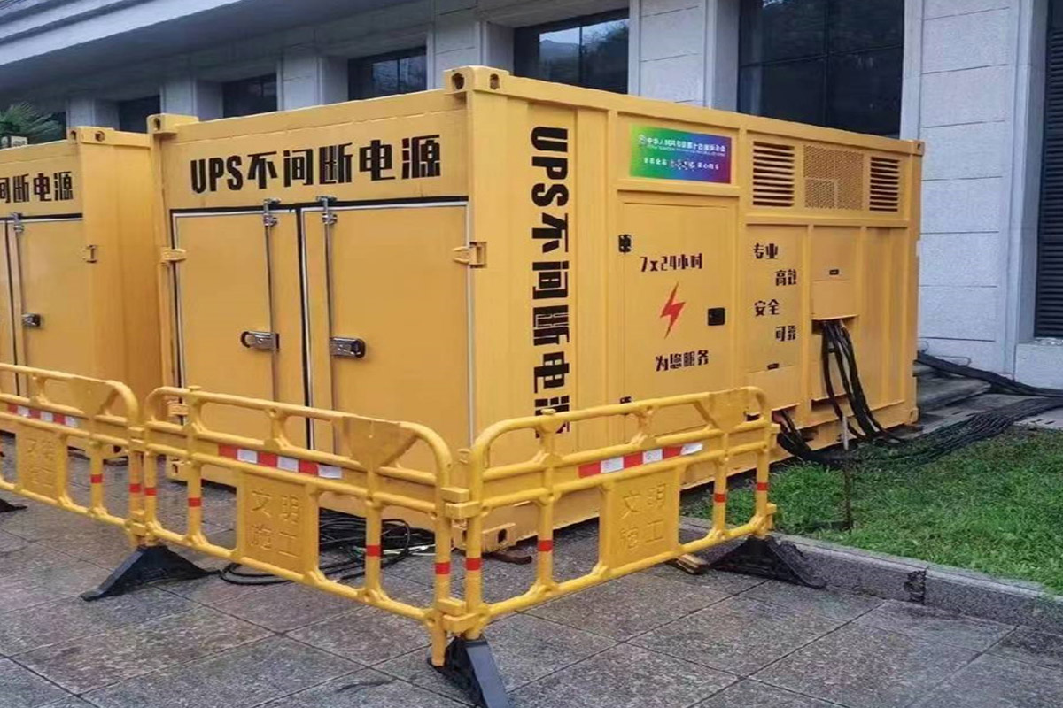 临淄发电机租赁施工现场