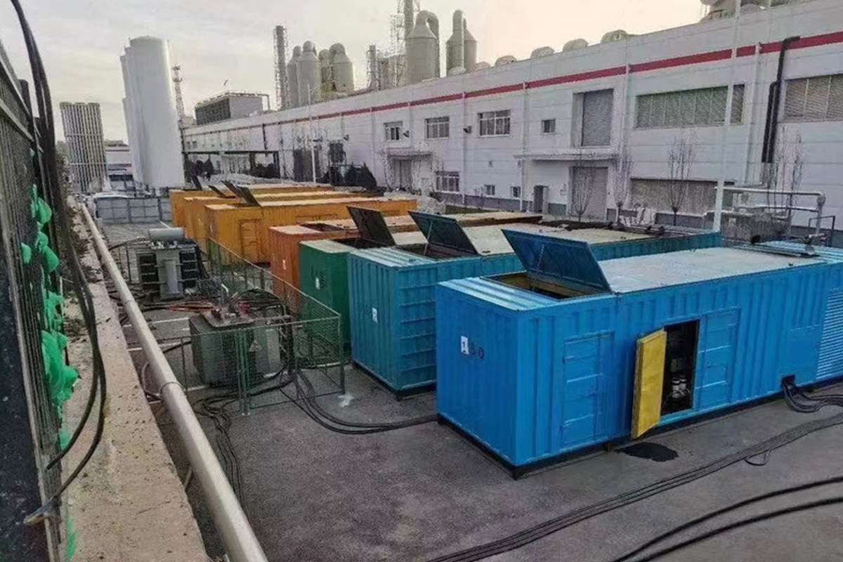 临淄发电机租赁施工现场